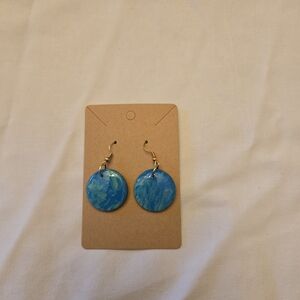 Sold- On Another Site- Blue/Green Swirl Earrings